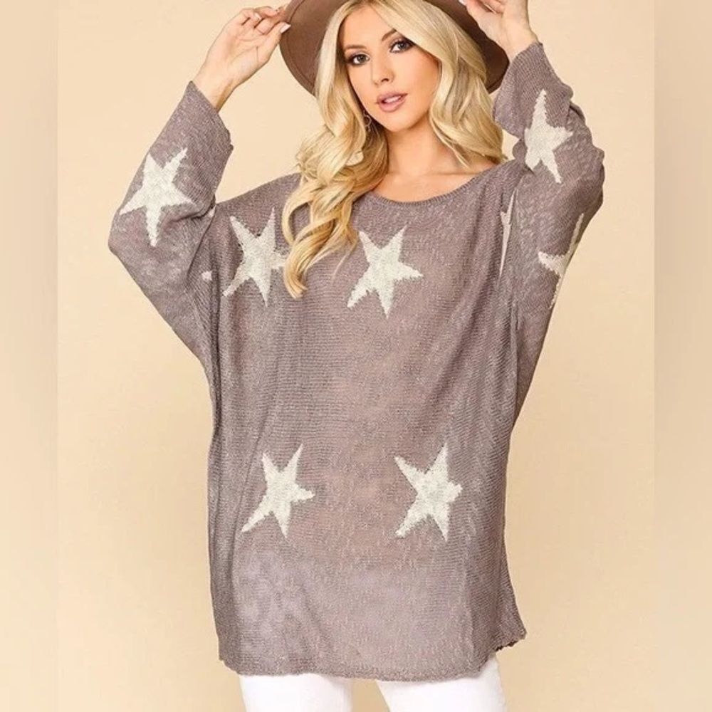 Gigio Purple Star Sweater for Women